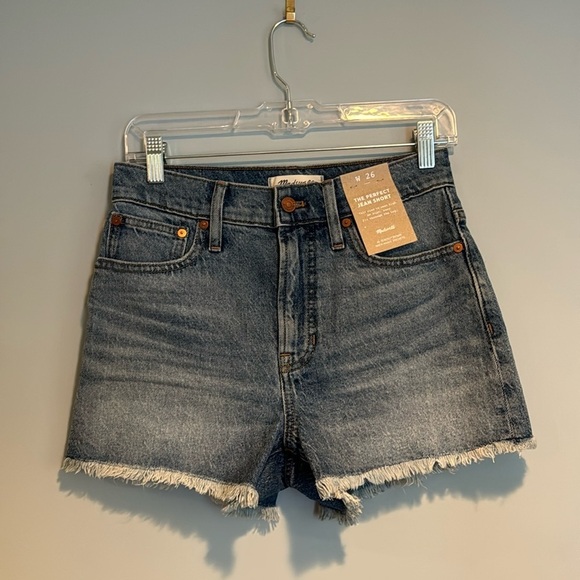 Madewell The Perfect Jean Short in Balsam Wash: TENCEL™ Denim Edition Size 26 - Picture 4 of 11